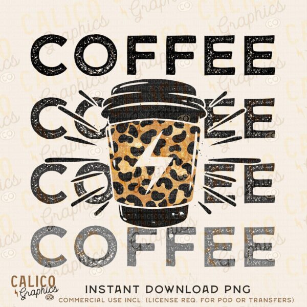Leopard Print Coffee T-shirt