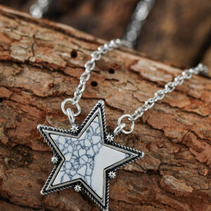 Marbled Stone Star Necklace