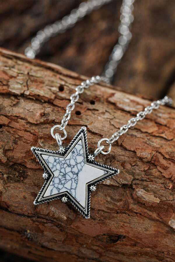 Marbled Stone Star Necklace