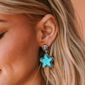 Turquoise Star Earrings