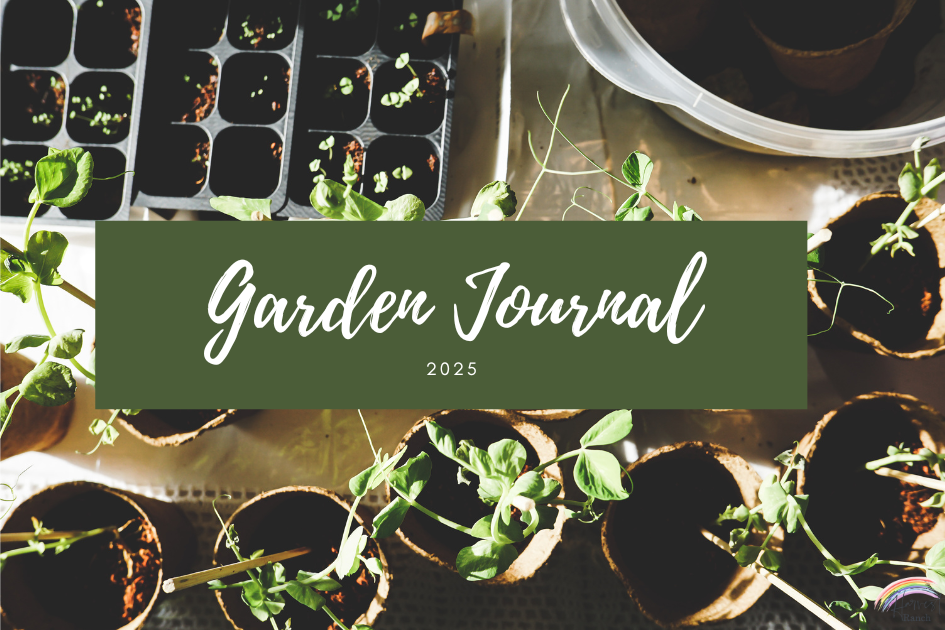 Picture of plants in a pot with the words "Gardening Notes" in the middle