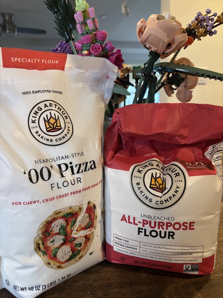 King Arthur Flour 00 Flour and All Purpose with flowers in the middle